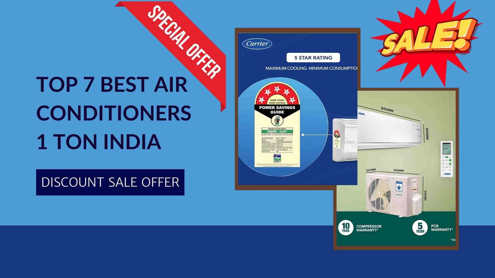 TOP 7 BEST AIR CONDITIONERS 1 TON INDIA